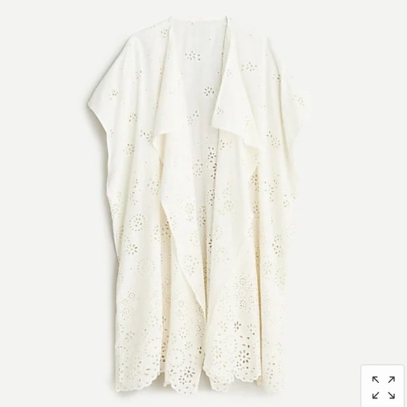 J.CREW (Spring 2020) Open beach poncho in eyelet size M/L - Picture 3 of 10